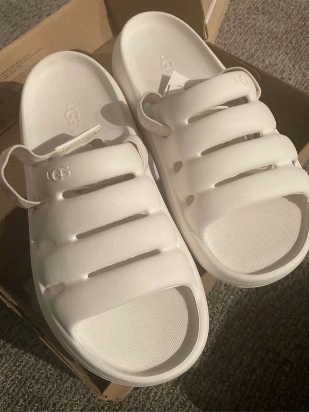 UGG  Yea White Slide Sandals
